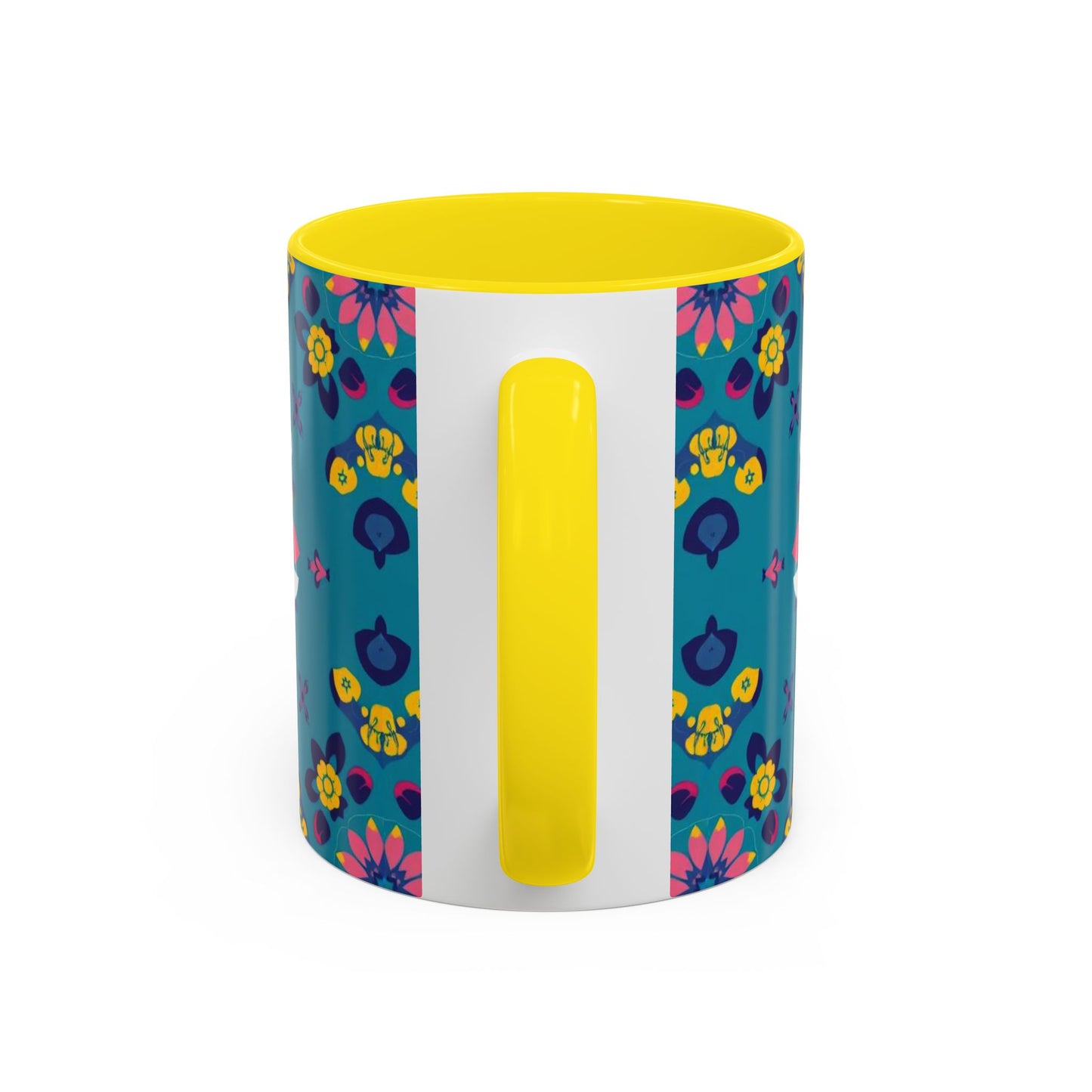 Accent Coffee Mug, Libra, Zodiac v2, Flower Pattern, (11, 15oz)