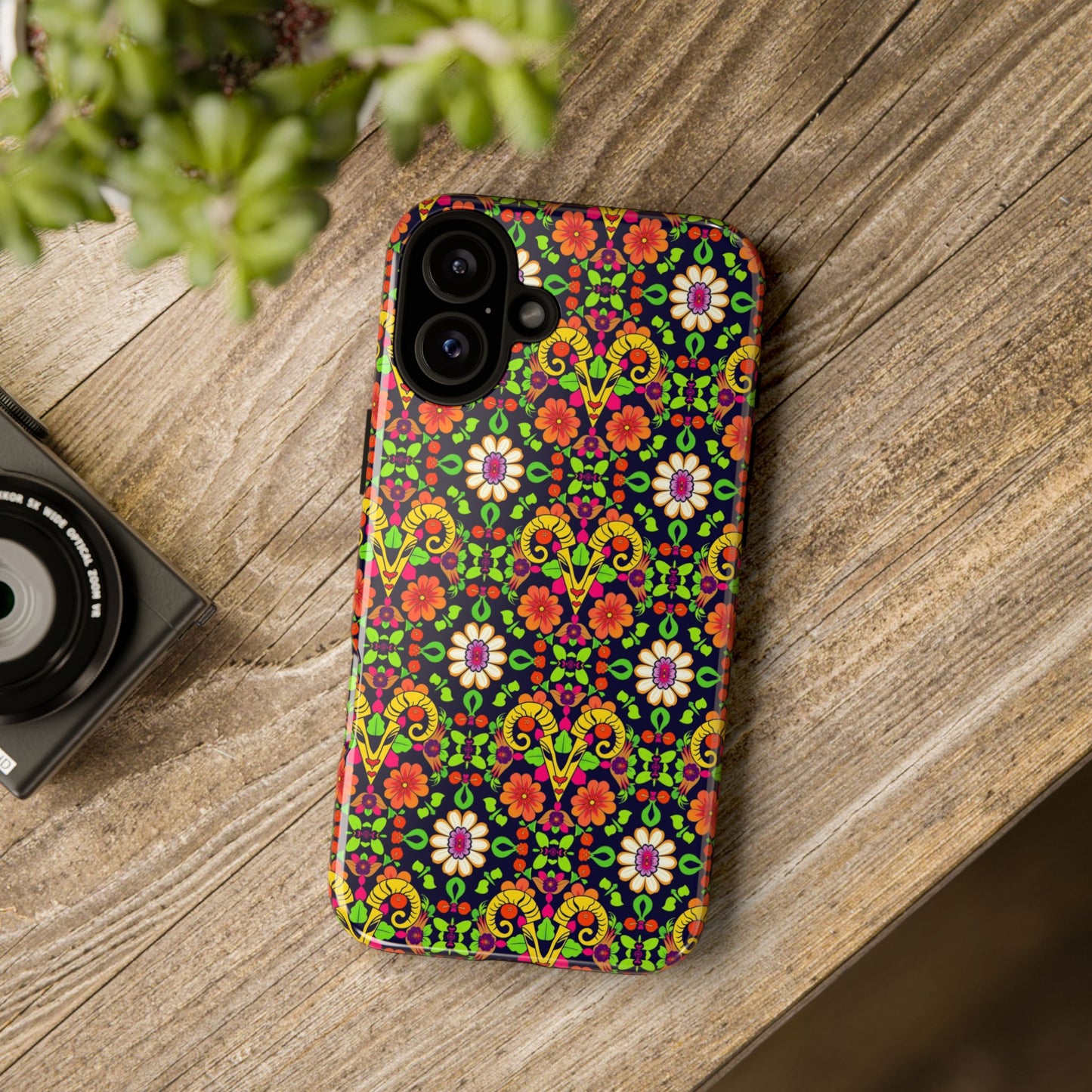 Tough Cases, Aries, Zodiac v4, Flower Pattern