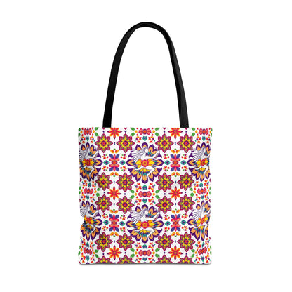 Tote Bag, (AOP), Sagittarius, Zodiac v2, Flower Pattern