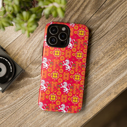 Tough Cases, Leo, Zodiac v4, Flower Pattern