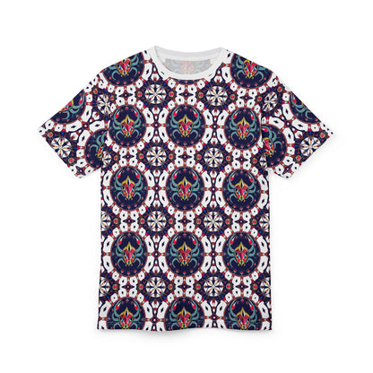 Unisex Cut & Sew T-Shirt, (AOP), Scorpio, Zodiac v4, Jewels Pattern