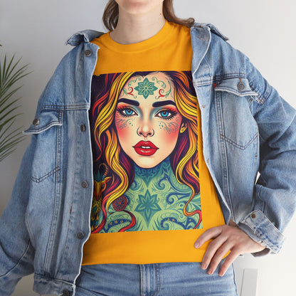 Unisex Heavy Cotton T-Shirt, Aquarius, Zodiac v2, Sexy Art