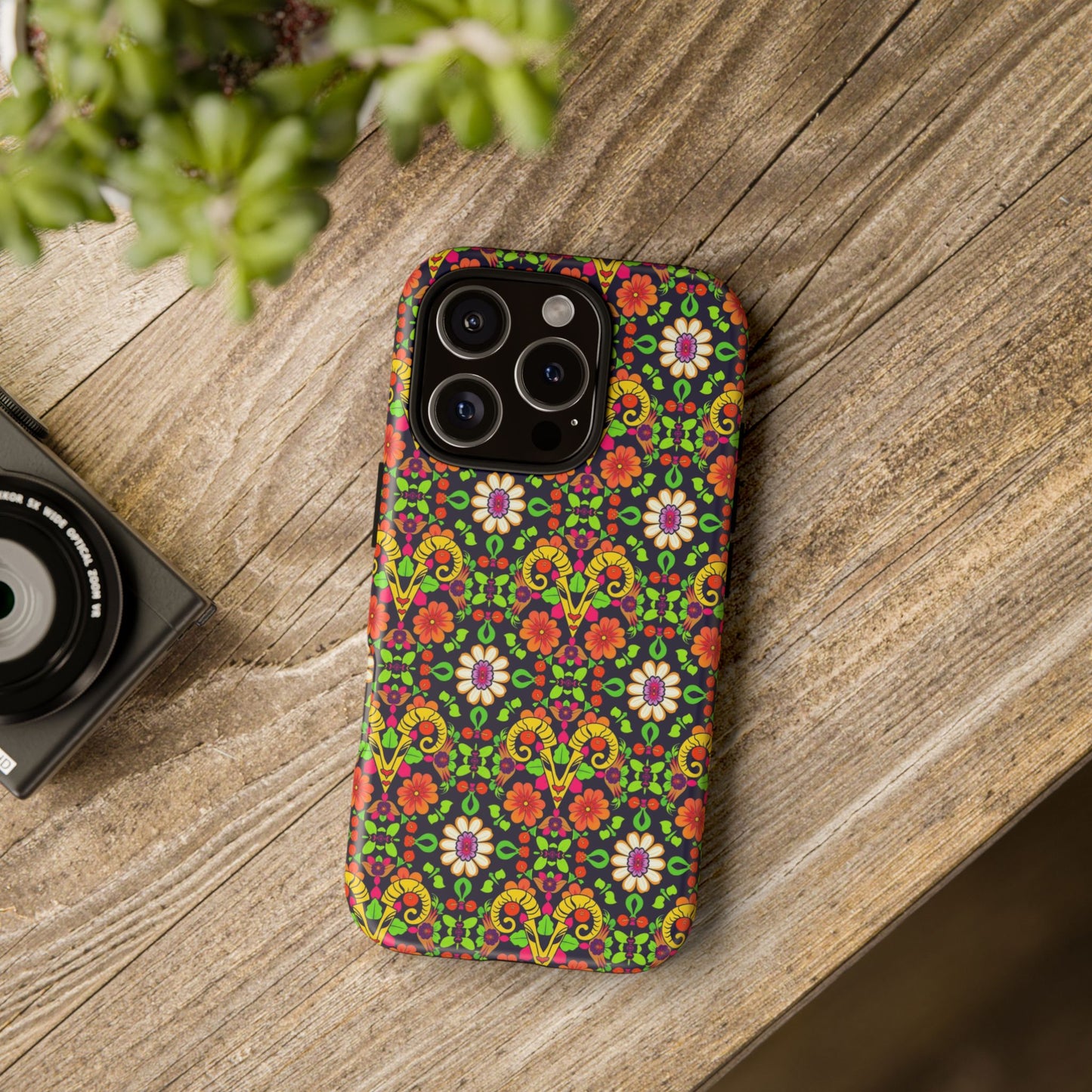 Tough Cases, Aries, Zodiac v4, Flower Pattern