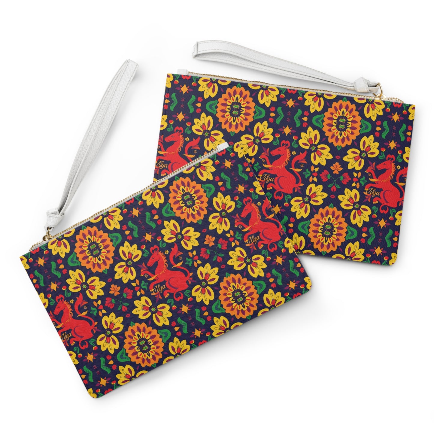Clutch Bag, Virgo, Zodiac v4, Flower Pattern