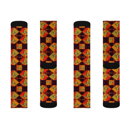 Sublimation Socks, Taurus, Zodiac v1, Shapes Pattern