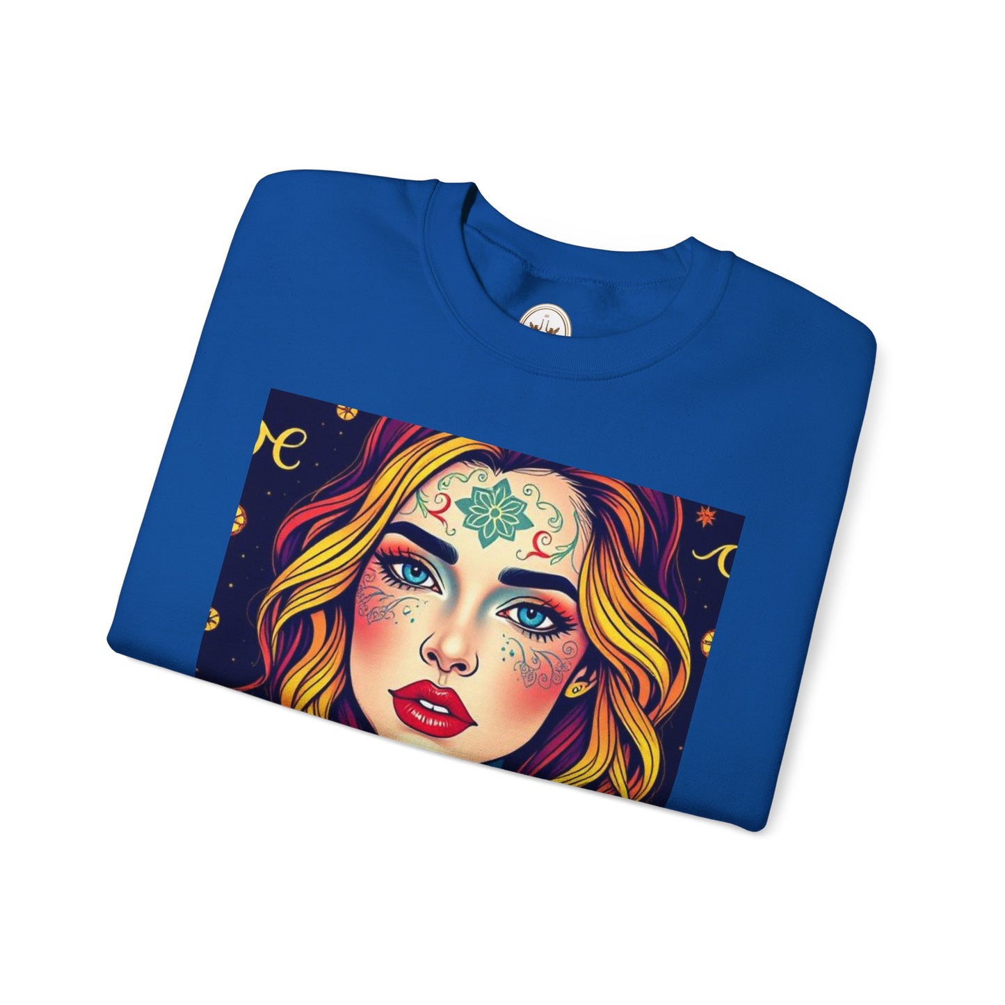 Unisex Heavy Blend™ Crewneck Sweatshirt, Aquarius, Zodiac, Sexy Pattern
