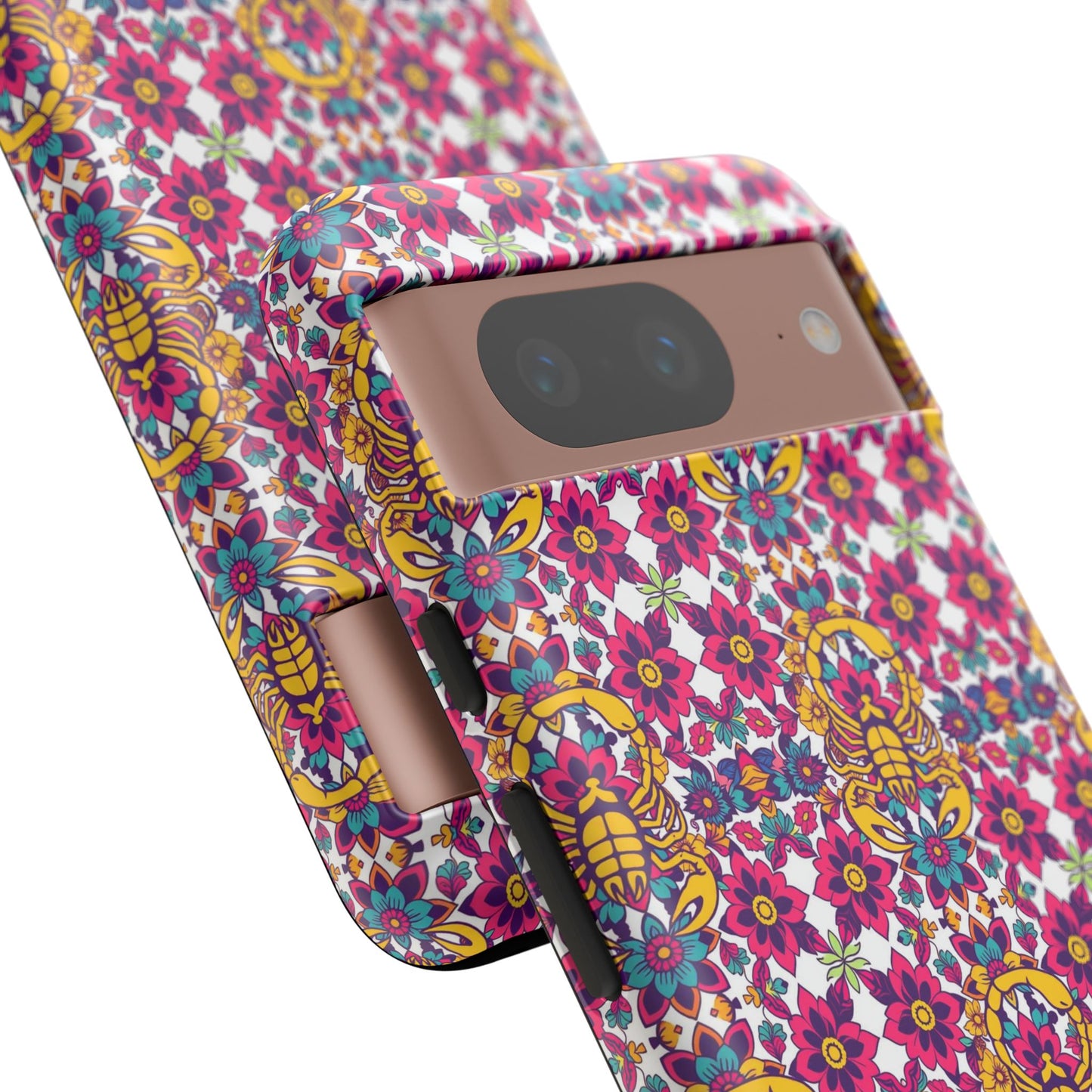 Tough Cases, Scorpio, Zodiac v2, Flower Pattern