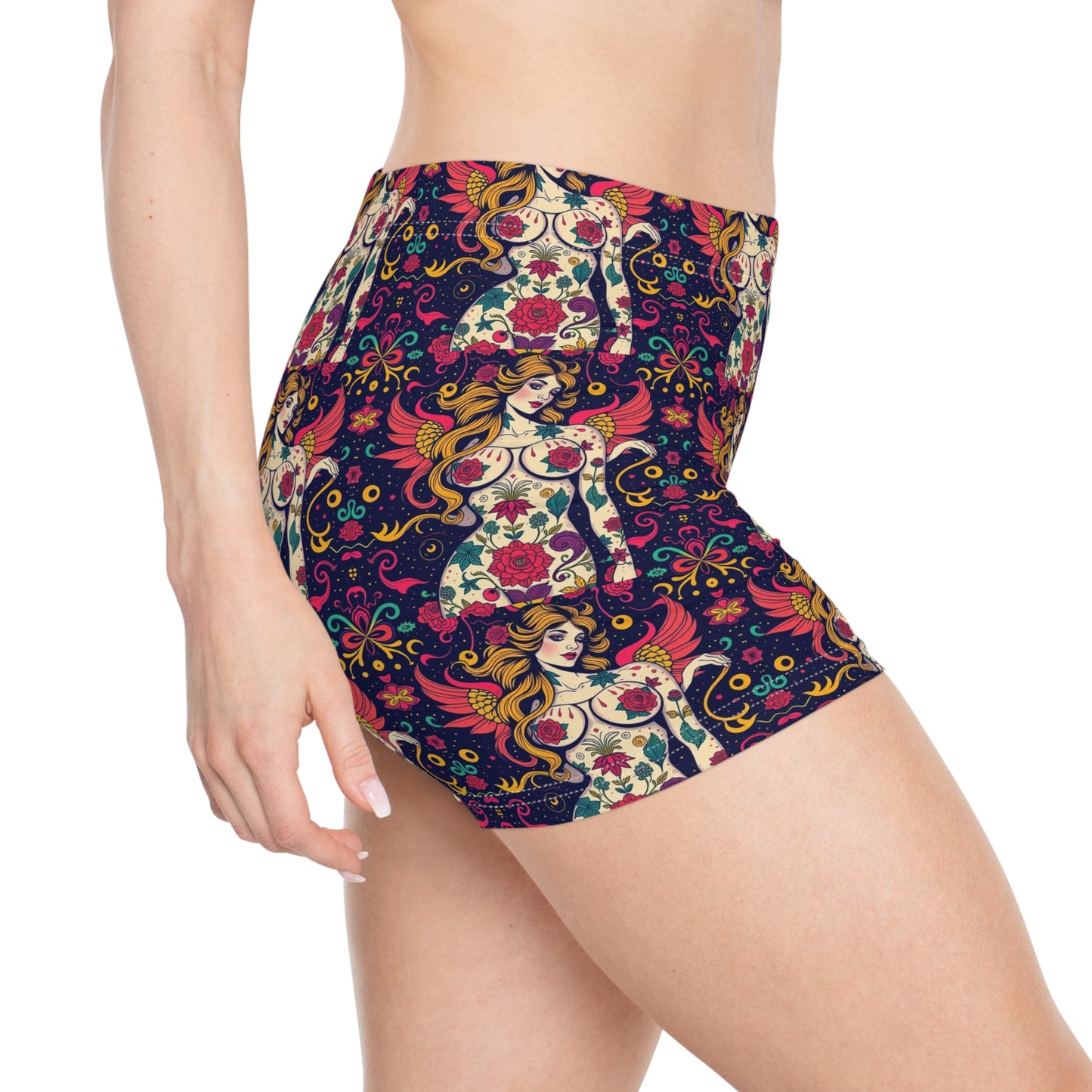 Women's Shorts, (AOP), Gemini, Zodiac v3, Sexy Pattern