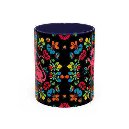 Accent Coffee Mug, Zodiac. Virgo, Flower Pattern, (11, 15oz)