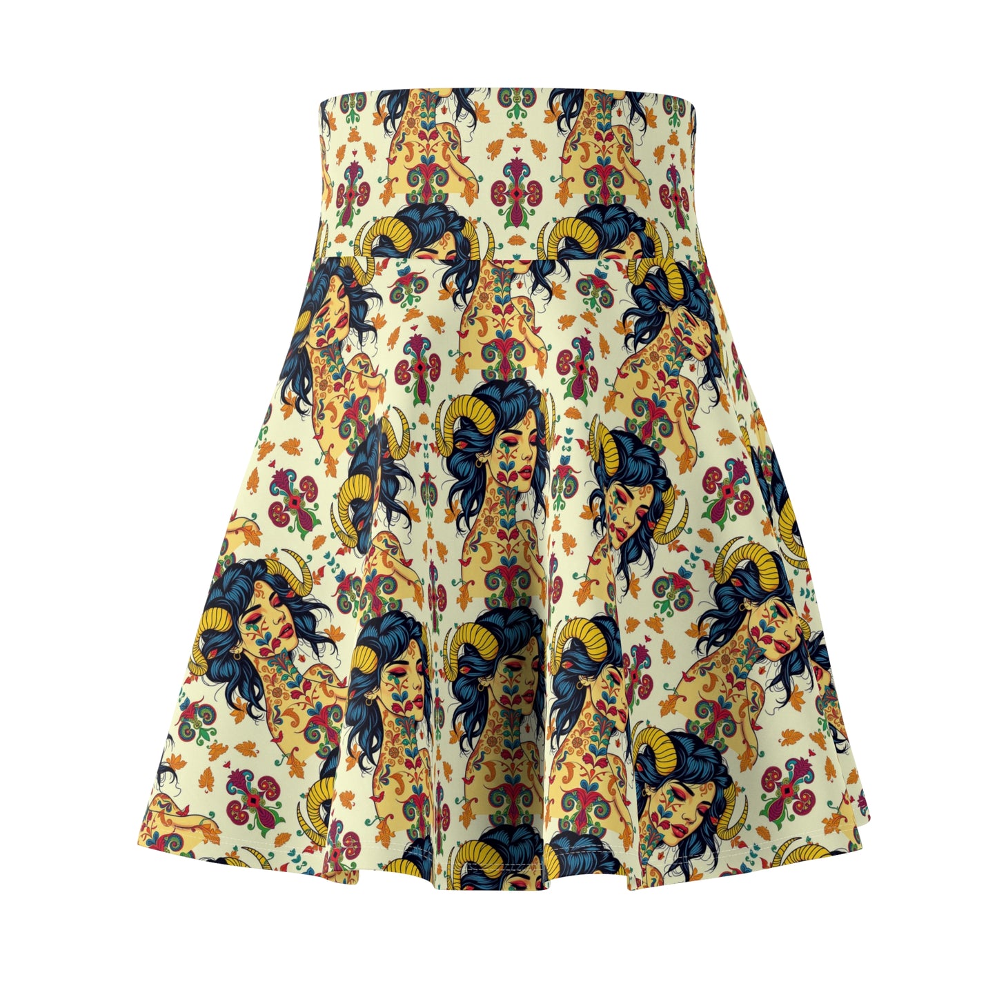 Women's Skater Skirt, (AOP), Taurus, Zodiac v2, Sexy Pattern
