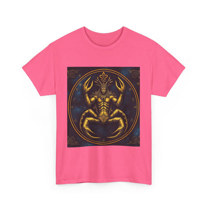 Unisex Heavy Cotton T-Shirt, Scorpion King, Cancer Zodiac Design