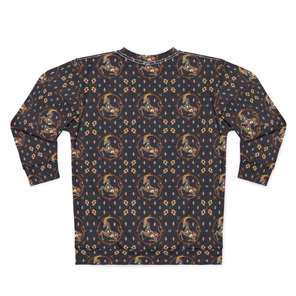 Unisex Sweatshirt (AOP), Capricorn, Zodiac v4, Jewel Pattern
