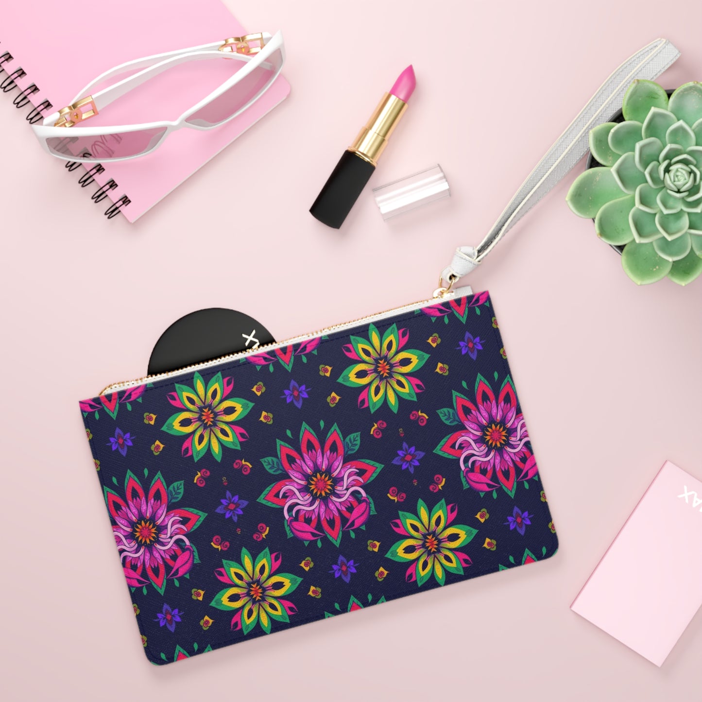 Clutch Bag, Scorpio, Zodiac v2, Flower Pattern