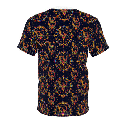 Unisex Cut & Sew T-Shirt, (AOP), Sagittarius, Zodiac v2, Jewels Pattern