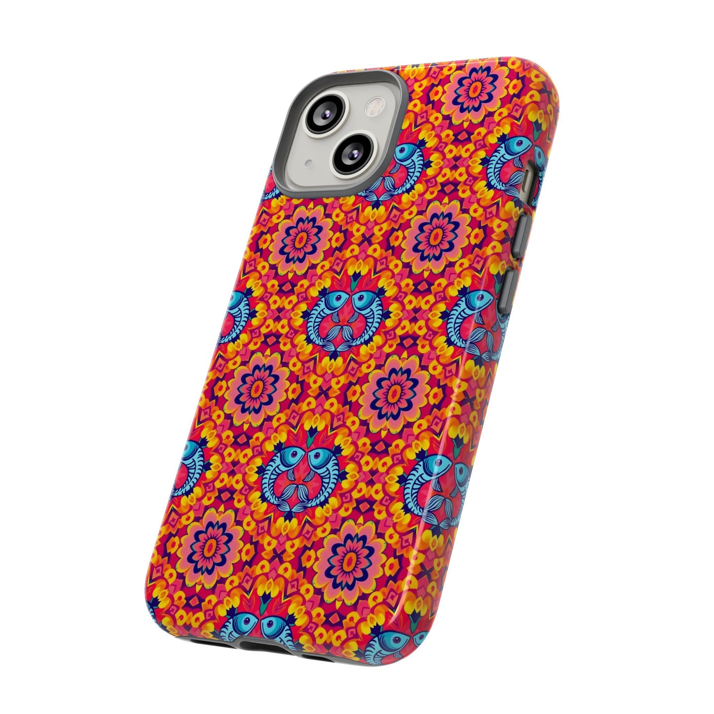 Tough Cases, Pisces, Zodiac v1, Flower Pattern