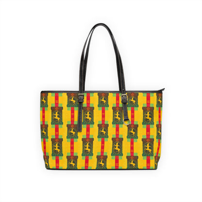 Leather Shoulder Bag, Capricorn, Zodiac v4, Shapes Pattern