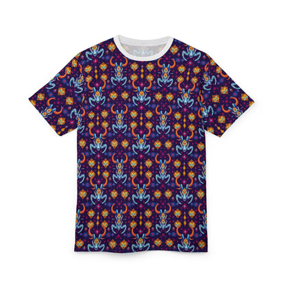 Unisex Cut & Sew T-Shirt, (AOP), Taurus, Zodiac v4, Jewels Pattern