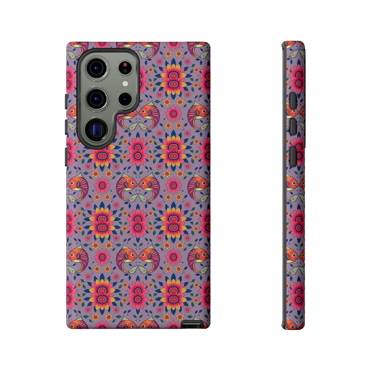 Tough Cases, Pisces, Zodiac v3, Flower Pattern