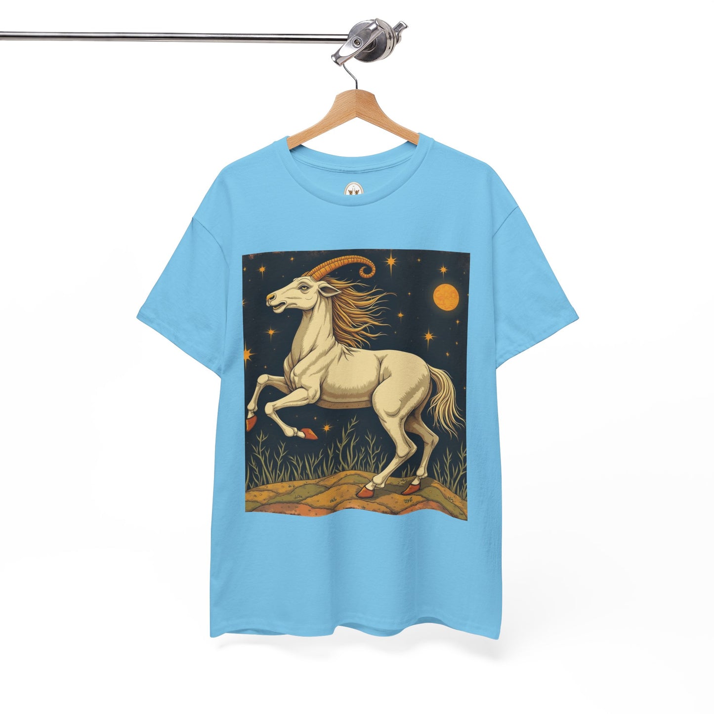 Unisex Heavy Cotton T-Shirt, Aries Animal, Zodiac Design