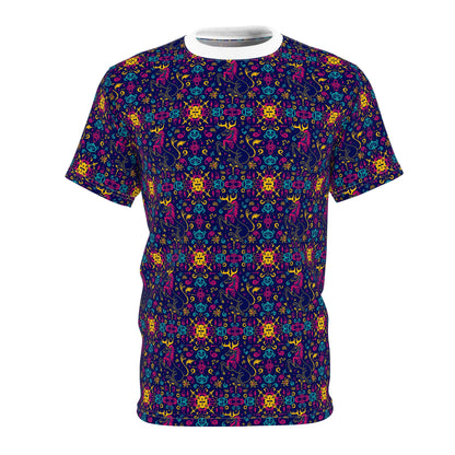 Unisex Cut & Sew T-Shirt, AOP, Aquarius, Zodiac v1, Pattern