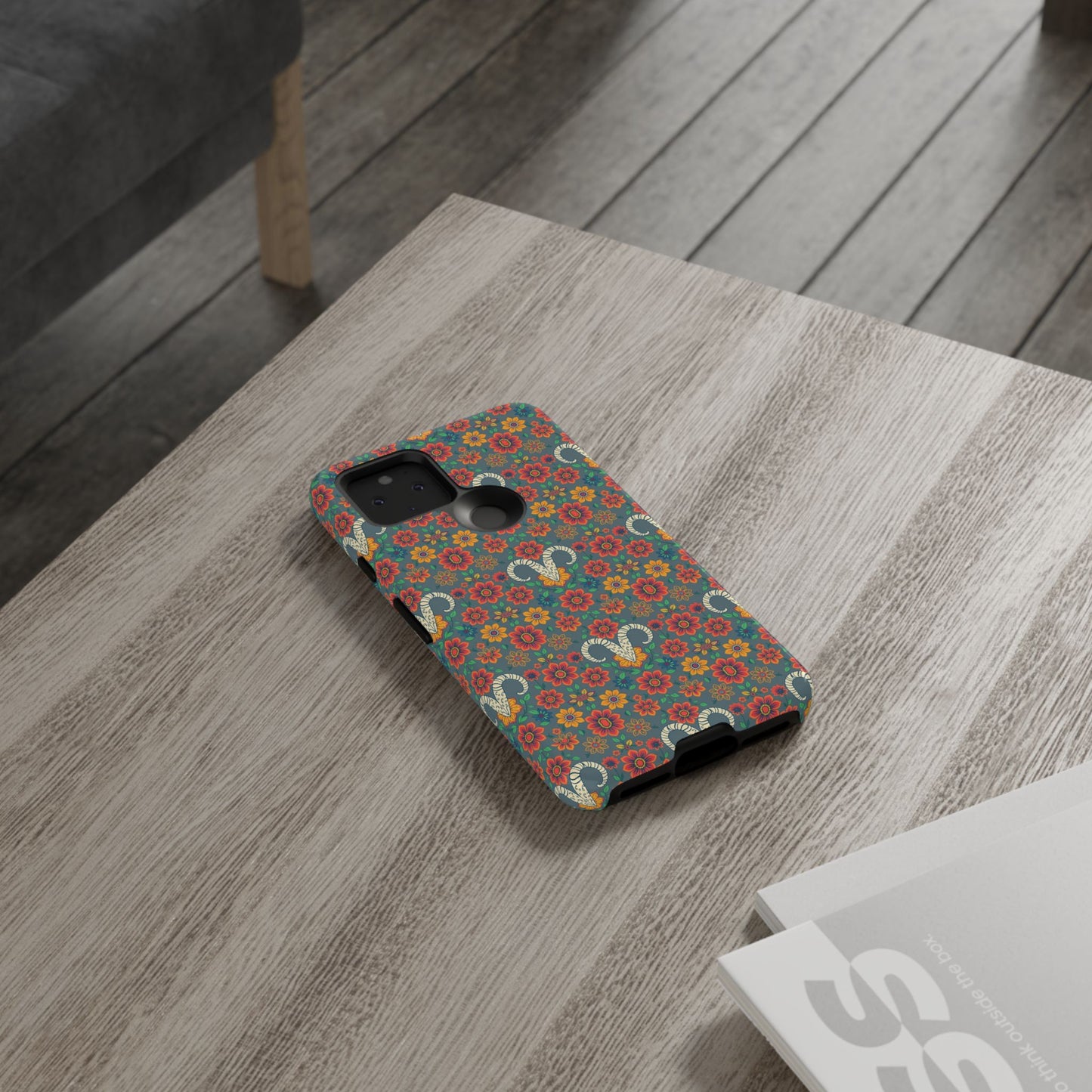 Tough Cases, Aries, Zodiac v3, Flower Pattern