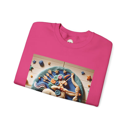 Unisex Heavy Blend™ Crewneck Sweatshirt, Colorful Horse, Sagittarius Zodiac Design