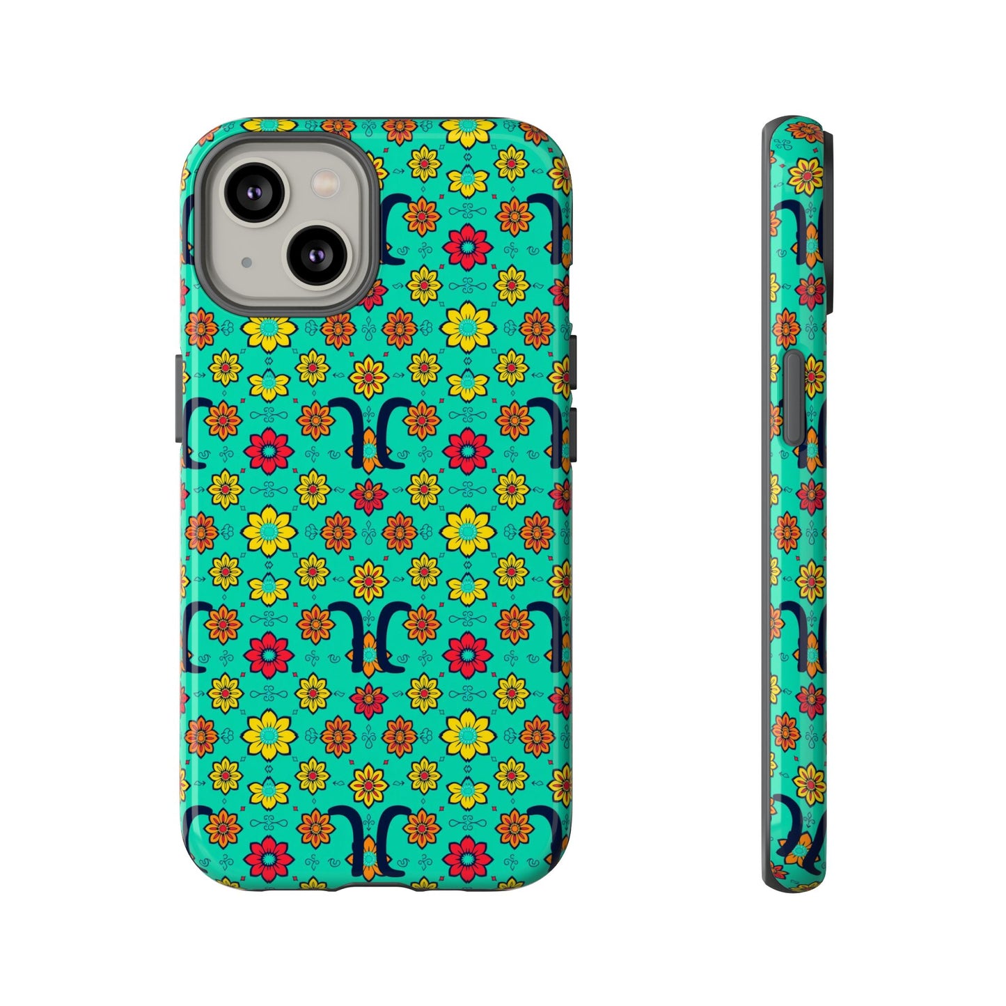 Tough Cases, Aquarius, Zodiac v2, Flower Pattern