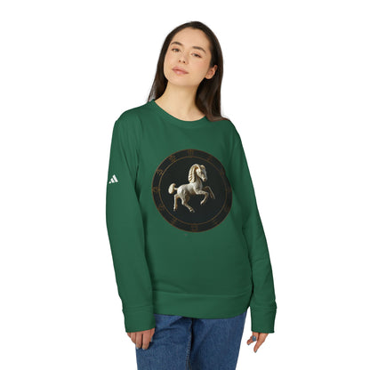 Adidas, Unisex Fleece Crewneck Sweatshirt, Capricorn, Space Animal, Zodiac