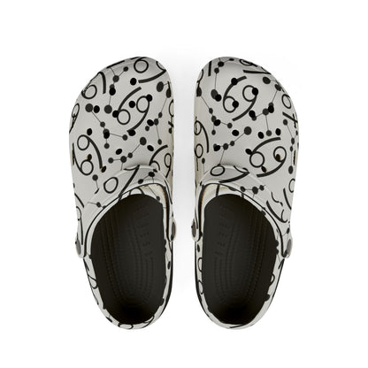 EVA Foam Rubber Shoes (AOP), Material 100% EVA, Cancer Zodiac Design
