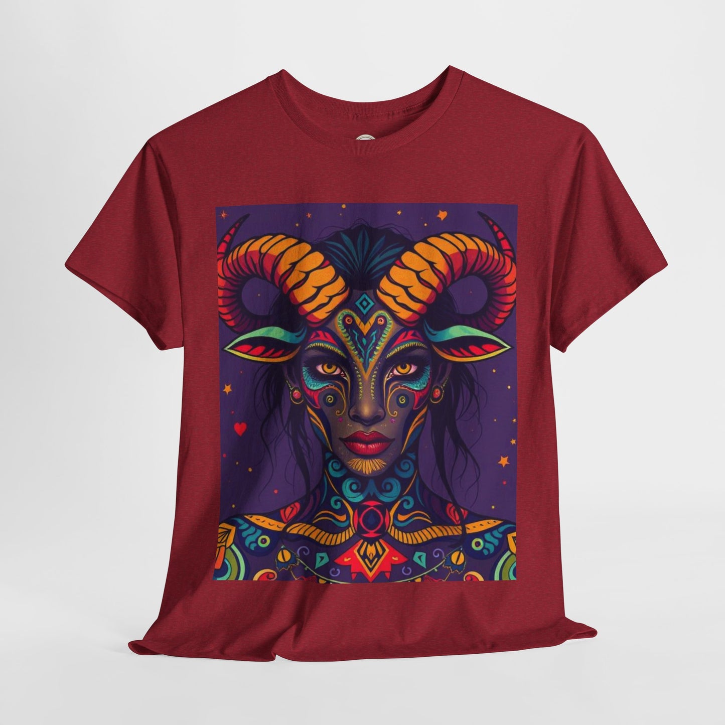Unisex Heavy Cotton T-Shirt, Taurus, Zodiac v3, Sexy Art