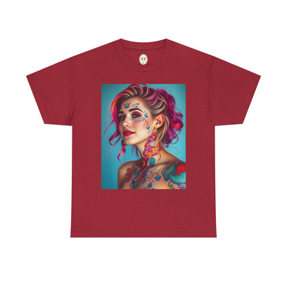 Unisex Heavy Cotton T-Shirt, Pisces, Zodiac v3, Sexy Art