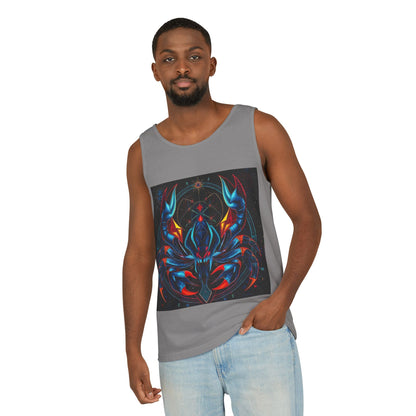 Unisex Garment-Dyed, Tank Top, Scorpio Design, Pop Art v1, 100% US cotton