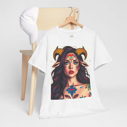 Unisex Heavy Cotton T-Shirt, Taurus, Zodiac v1, Sexy Art