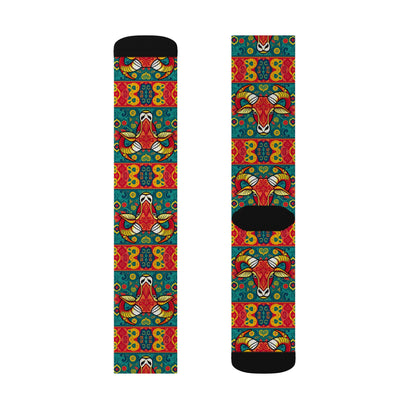 Sublimation Socks, Taurus, Zodiac v3, Pattern