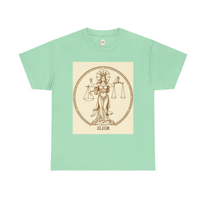 Unisex Heavy Cotton T-Shirt, Libra Goddess, Zodiac Design