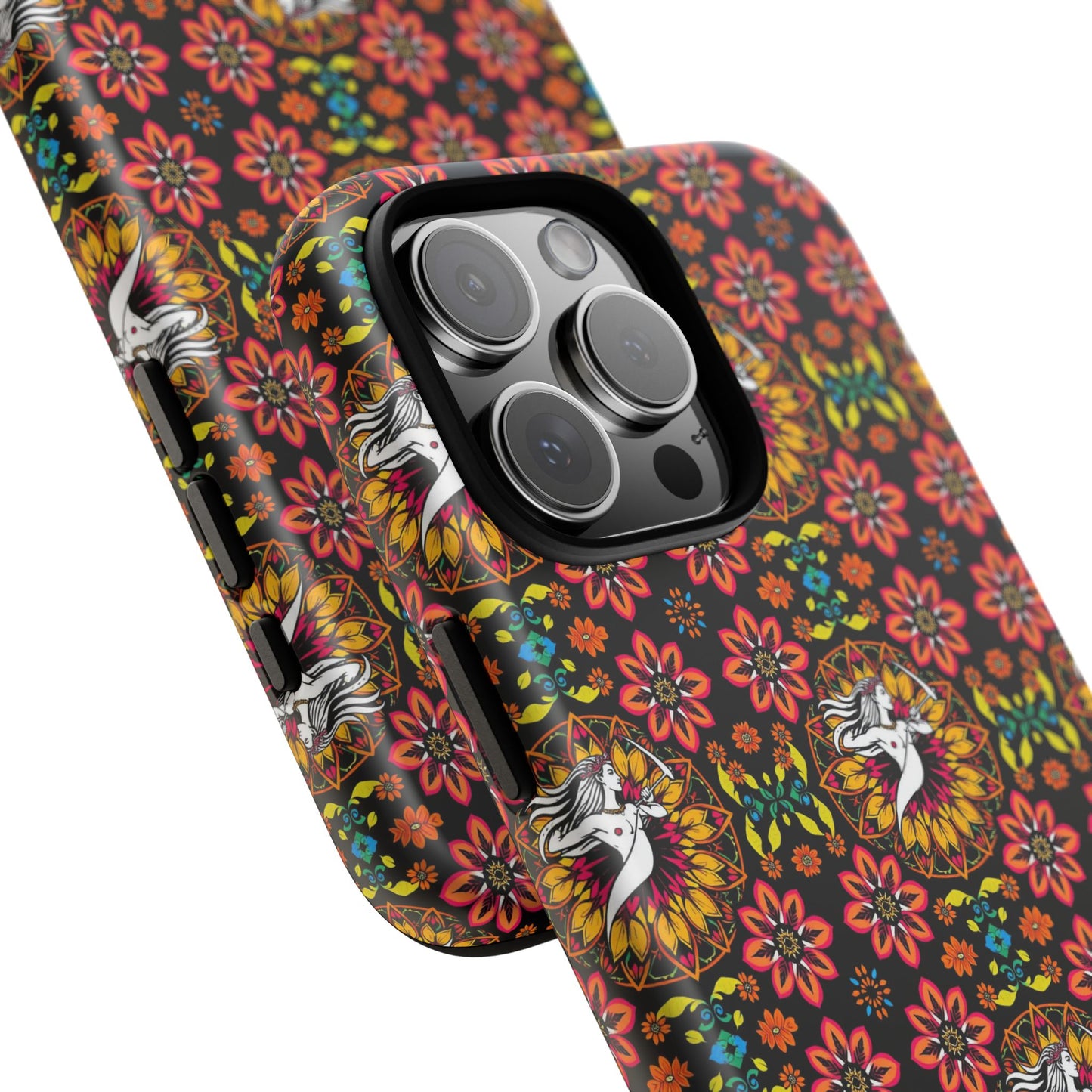 Tough Cases, Sagittarius, Zodiac v2, Flower Pattern