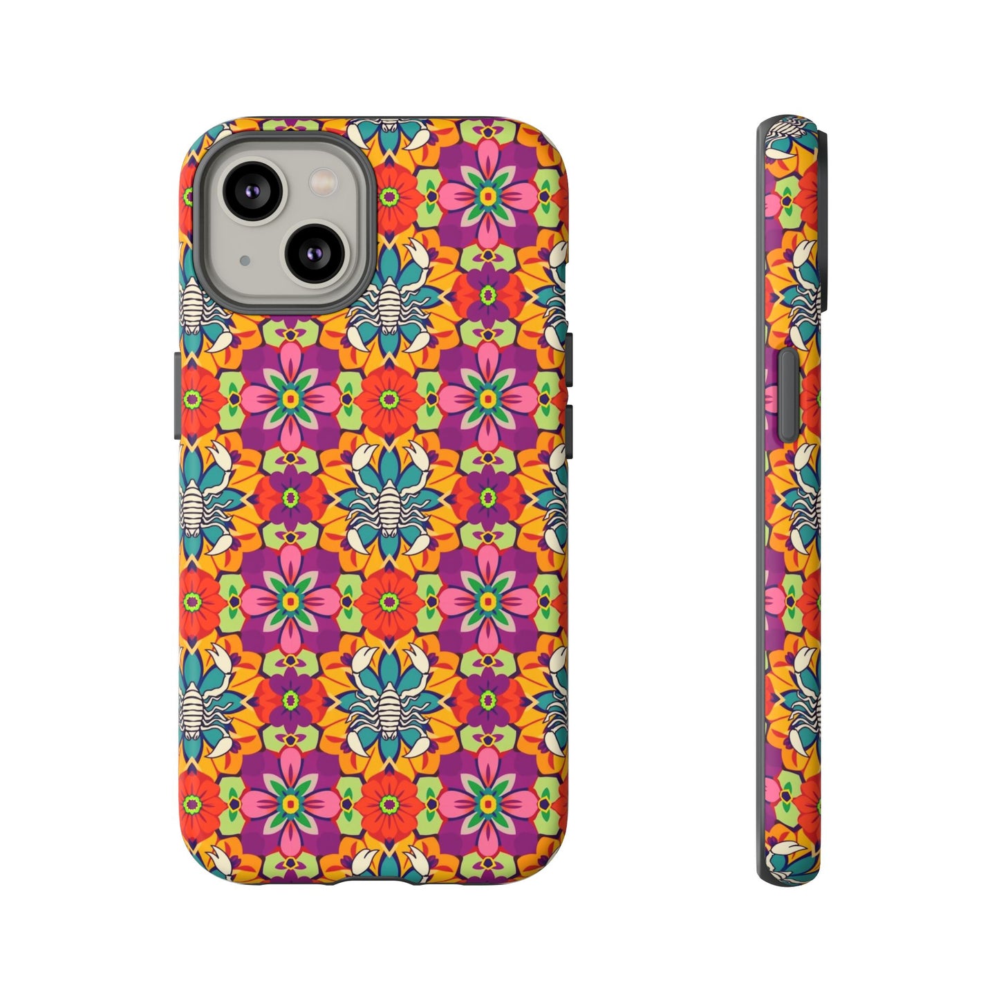 Tough Cases, Scorpio, Zodiac v3, Flower Pattern