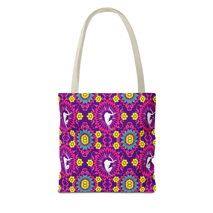 Tote Bag, (AOP), Capricorn, Zodiac v5, Flower Pattern