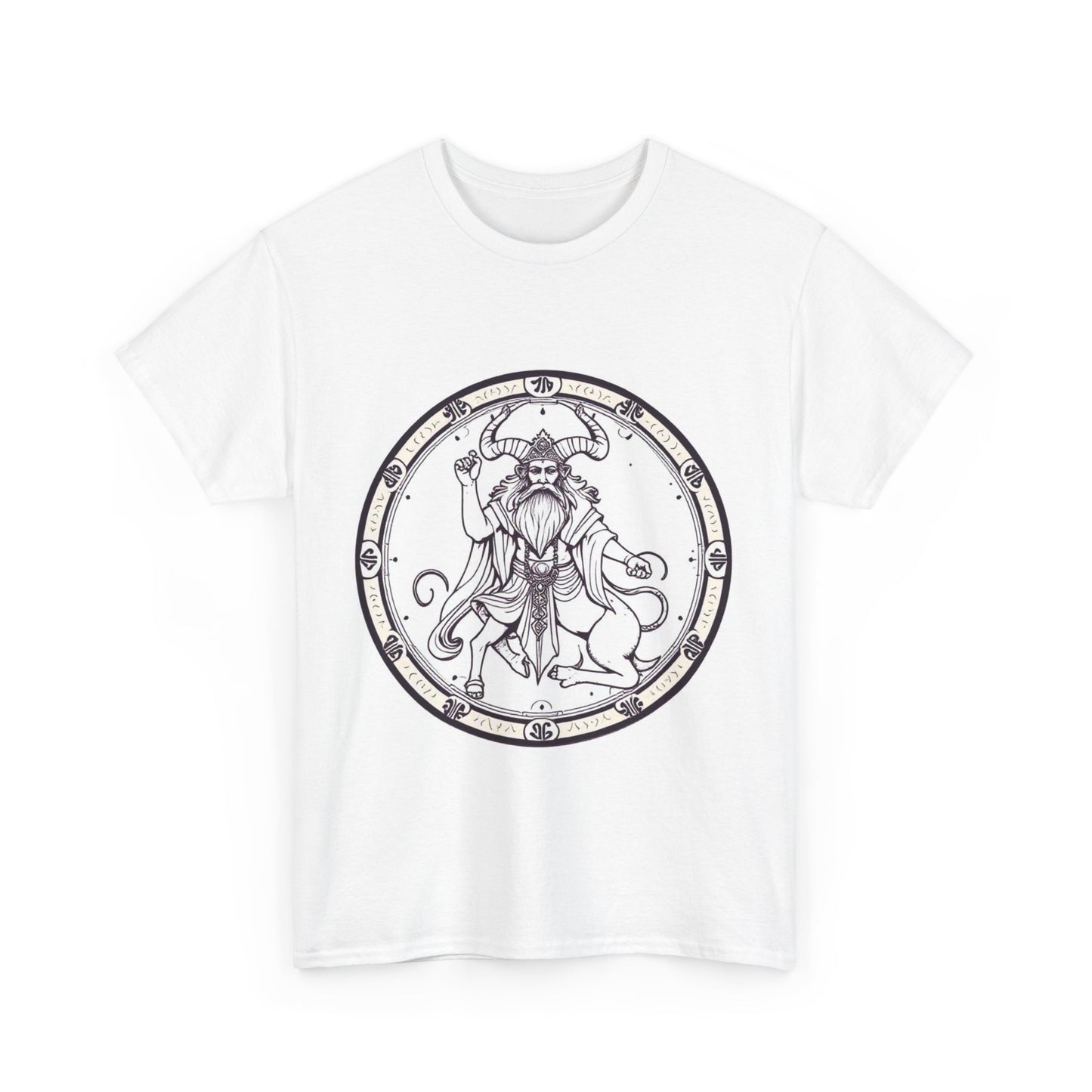 Unisex Heavy Cotton T-Shirt, Bull Centaur, Taurus Zodiac Design