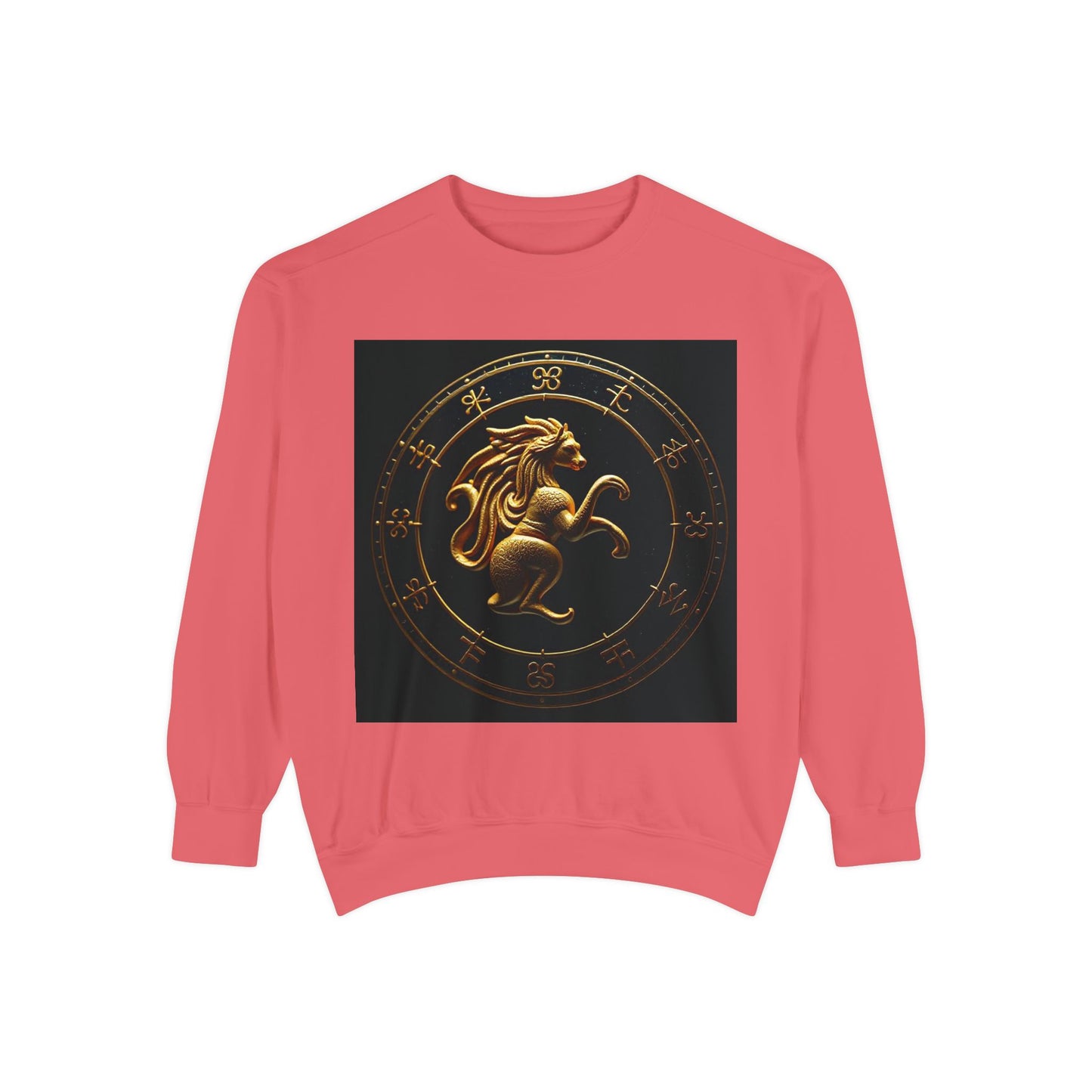 Garment-Dyed Sweatshirt, Unisex, Space Animal Design v1, Virgo