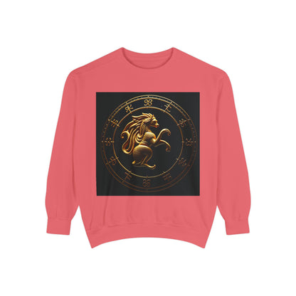 Garment-Dyed Sweatshirt, Unisex, Space Animal Design v1, Virgo