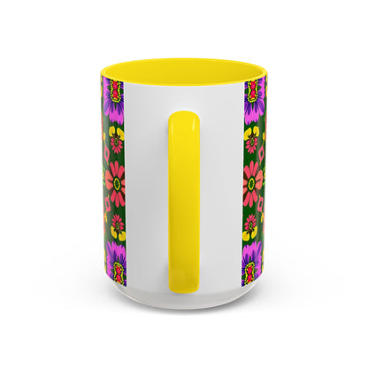 Accent Coffee Mug, Libra, Zodiac, Flower Pattern, (11, 15oz)