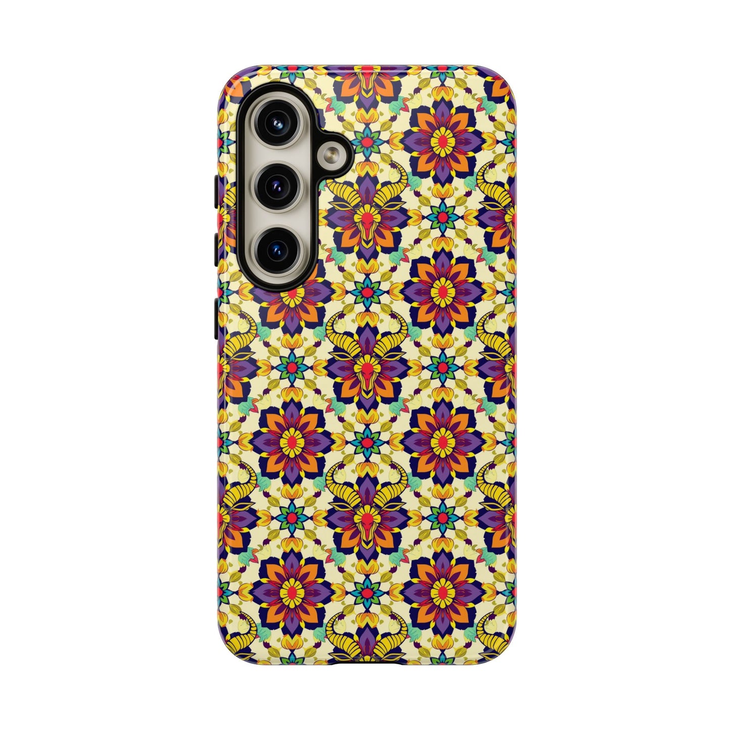 Tough Cases, Taurus, Zodiac v1, Flower Pattern