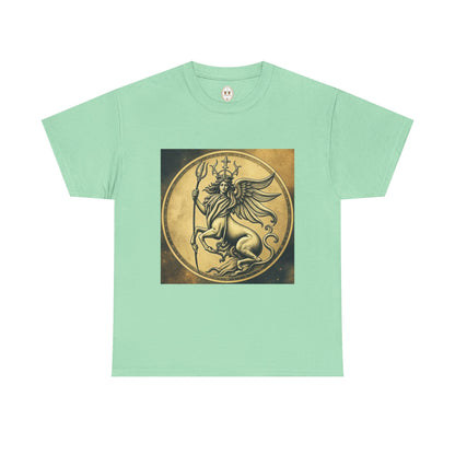 Unisex Heavy Cotton T-Shirt, Animal Angel v1, Virgo Zodiac Design