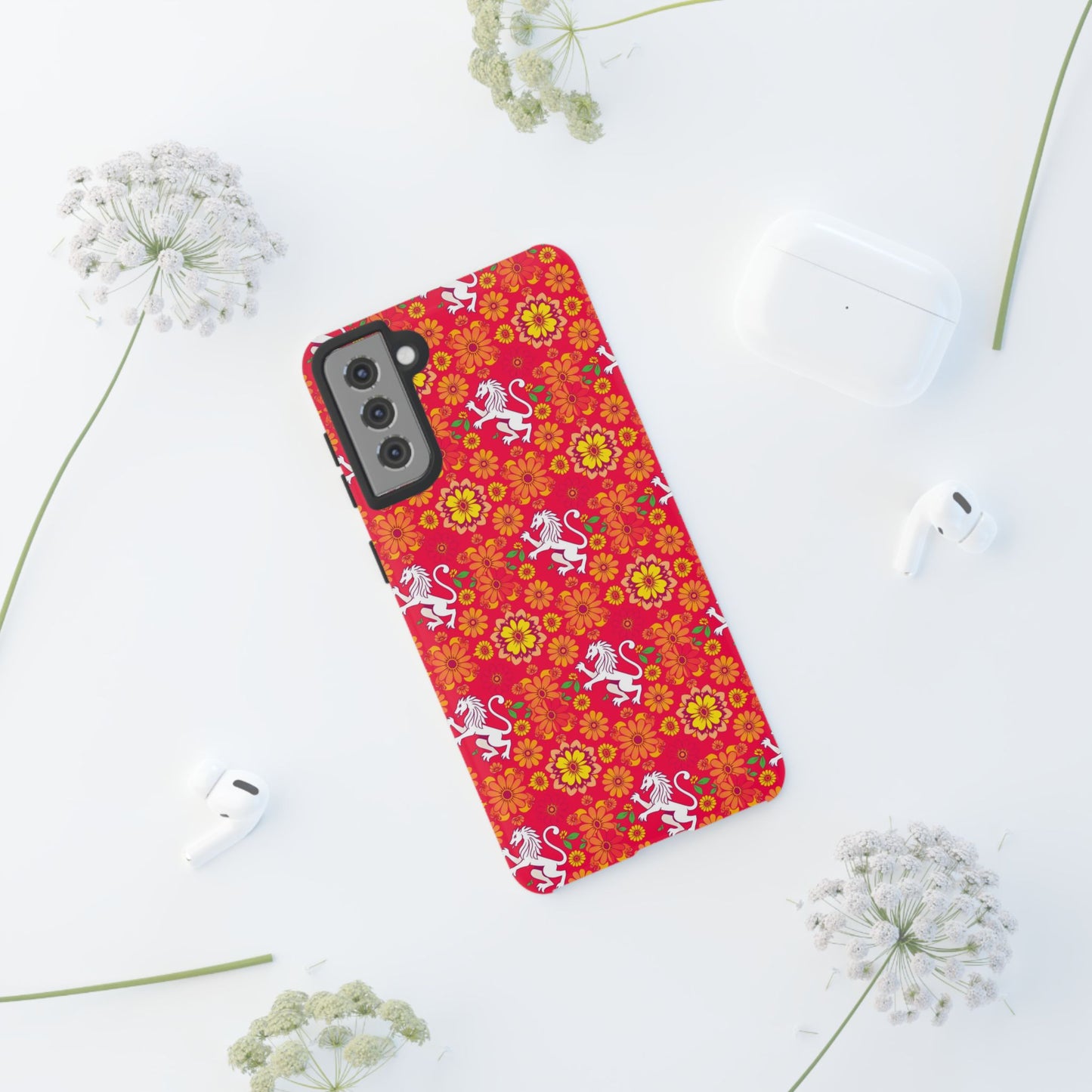 Tough Cases, Leo, Zodiac v4, Flower Pattern