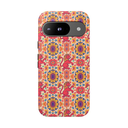 Tough Cases, Leo, Zodiac v1, Flower Pattern