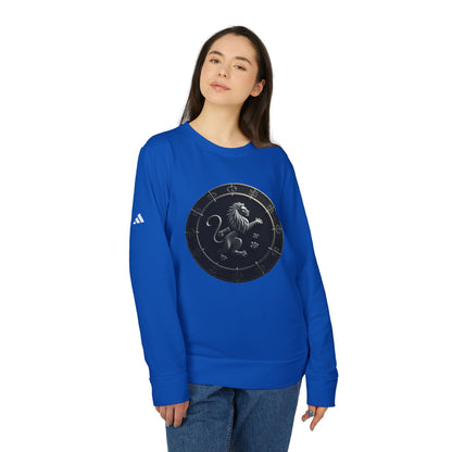 Adidas, Unisex Fleece Crewneck Sweatshirt, Leo, Space Animal, Zodiac