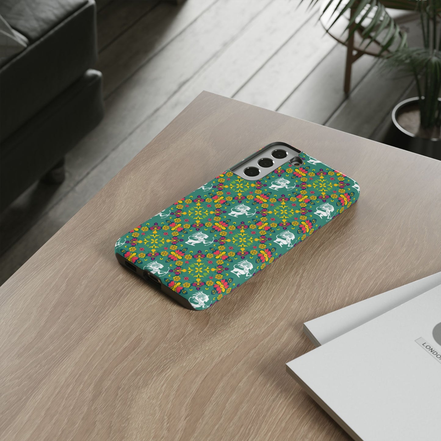Tough Cases, Sagittarius, Zodiac, Flower Pattern