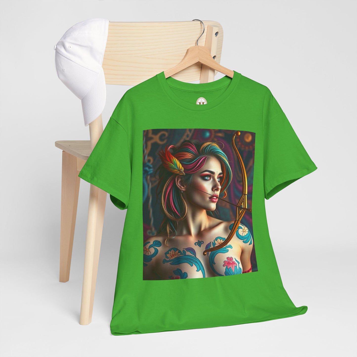 Unisex Heavy Cotton T-Shirt, Sagittarius, Zodiac v1, Sexy Art