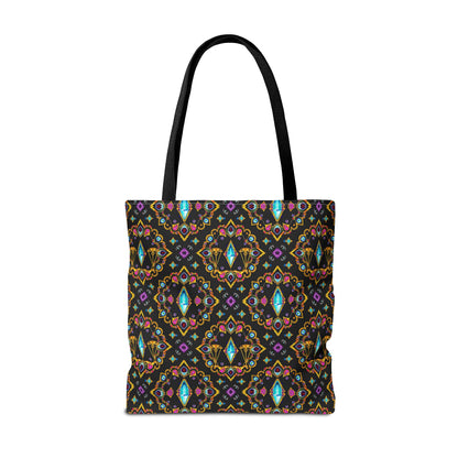 Tote Bag (AOP), Libra, Zodiac v1, Jewel Pattern